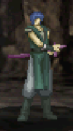 Battle Model / Sprite of Shigen, a male Swordmaster from TearRing Saga.