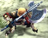 Arthur wielding the Silver Axe in Fates.