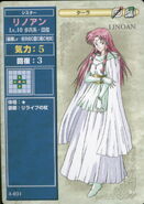 Linoan as she appears in the Trading Card Game.