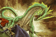 CG artwork of Ninian in her Ice Dragon form from The Blazing Blade.