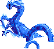 Battle model of an Ice Dragon from Mystery of the Emblem.