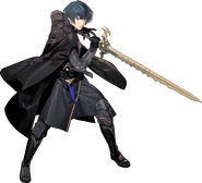 Official artwork of Male Byleth from Fire Emblem: Three Houses.