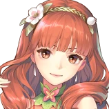 Resplendent Celica's portrait from Heroes.