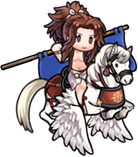 Ryoma's sprite as the Samurai at Ease in Heroes.