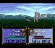 Simia killing Arthur in Genealogy of the Holy War.