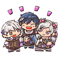 Female Robin, Male Robin, and Chrom from the Fire Emblem Heroes guide.