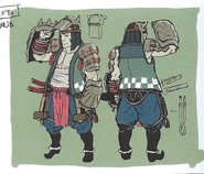 Concept art of a male Blacksmith from Fates