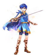 Artwork of Marth as the Legacied Hero from Fire Emblem Heroes by Sachiko Wada.