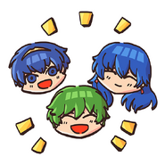 Merric, Marth, and Elice from the Fire Emblem Heroes guide.