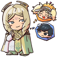 Chrom, Emmeryn, and Lissa from the Fire Emblem Heroes guide.