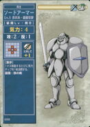 A Level 1 generic Armor Sword, as he appears in the first series of the TCG.