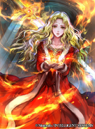 Artwork of Guinivere in Fire Emblem 0 (Cipher) by Sachiko Wada.