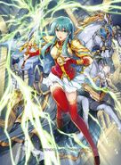 Artwork of Eirika in Fire Emblem 0 (Cipher) by Kotaro Yamada.