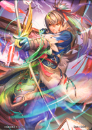 Artwork of Takumi in the Cipher Trading Card Game.