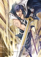 Artwork of Chrom in Fire Emblem 0 (Cipher) by Kotaro Yamada.
