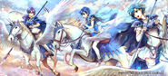 Artwork of the Ilian Pegasus sisters from Fire Emblem 0 (Cipher).