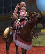 Elise's battle model as a Troubadour in Fates.