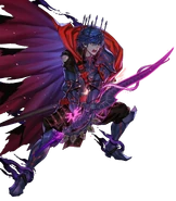 Artwork of Fallen Chrom from Fire Emblem Heroes by Fujisaka Kimihiko.