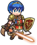 Sprite of Brave Marth from Heroes.