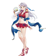 Artwork of Micaiah as the Wavecrest Maiden from Fire Emblem Heroes by ichiwaka Halu.