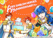 Fire Emblem Heroes Sixth Anniversary artwork by Wada Sachiko.