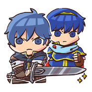 Marth with Male Kris from the Fire Emblem Heroes guide.