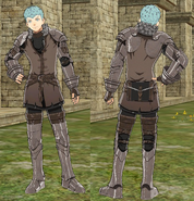 Battle model of a male mercenary in Fire Emblem Three Houses