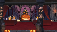 Ylisstol castle decorated for the Harvest Festival in Fire Emblem Heroes.