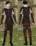 Battle model of a male fighter in Fire Emblem Three Houses