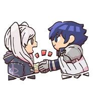 Female Robin and Chrom from the Fire Emblem Heroes guide.