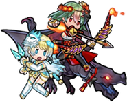 Flame and Frost Laegjarn's and Fjorm's sprite from Heroes.
