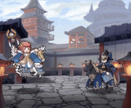 Sakura attacking with Salvage in Heroes.