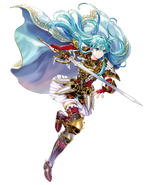 Artwork of Legendary Eirika in Fire Emblem Heroes by Asatani Tomoyo.