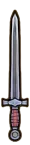 In-game model of the Steel Sword from Heroes.