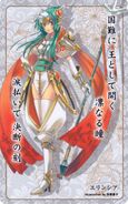 Elincia as a Falcon Knight in the One Hundred Songs of Heroes Karuta set.