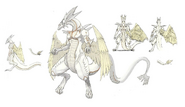 Concept artwork of the White Dragon class from Tellius Recollection vol.1.