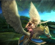 Sumia's battle model as a Pegasus Knight in Awakening.