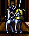 Nanna's battle sprite as a Paladin in Genealogy of the Holy War.