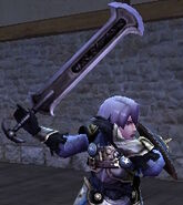 Laslow wielding the Armorslayer in Fates.