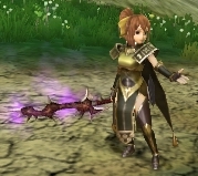 Delthea's battle model as a Priestess in Echoes: Shadows of Valentia.