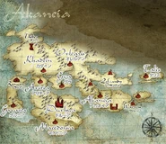 Archanea Map from Shadow Dragon and the Blade of Light.