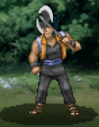 Battle model of Garo, a playable Pirate from TearRing Saga.