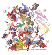 Ilustracion del segundo aniversario de Fire Emblem Heroes por Wada Sachiko.