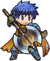 Ike's sprite as the Brave Mercenary in Heroes.