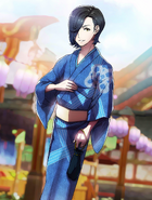 CG artwork of Shigure in the Hoshidan Festival of Bonds DLC episode donning a Japanese yukata.