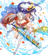 Artwork of Edelgard and Altina as the Sun Empresses from Fire Emblem Heroes by Kakage.