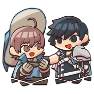 Chrom and Ricken from the Fire Emblem Heroes guide.