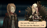 Screenshot featuring Aversa in a state of confounding delirium in The Wellspring of Truth.