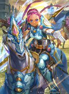 Fiona's artwork as a Lance Paladin in Fire Emblem 0 (Cipher).