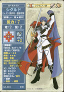 Sigurd as he appears in the Anthology series of the TCG as a Level 15 Knight Lord.